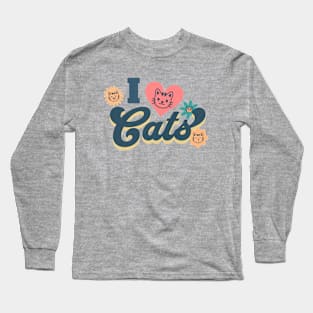 I Love Cats Long Sleeve T-Shirt